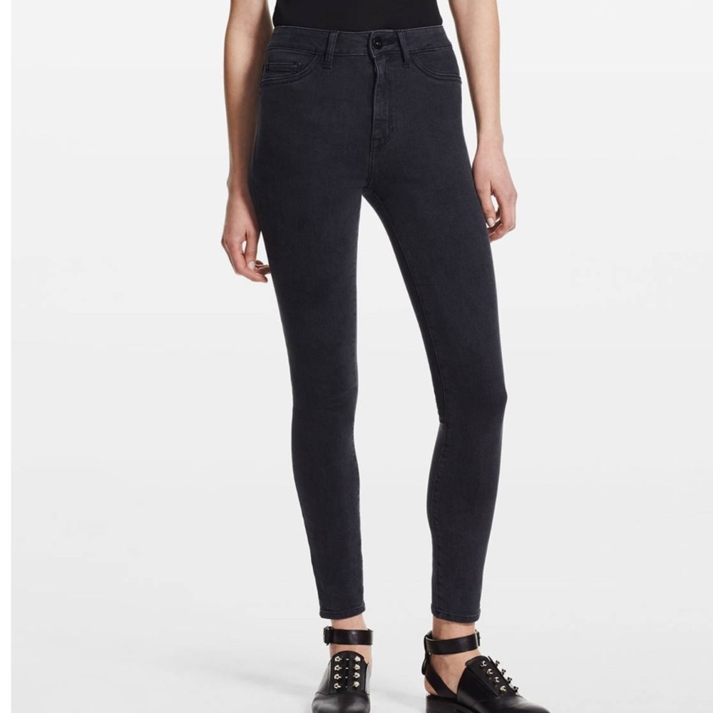 DL1961 JA x DL No.1 Trimtone Skinny Faded Black/ Gray Jeans - 25